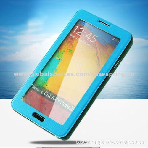 Leather Case for Samsung Galaxy Note 3, with Big Window Opened, PU Material and Unique Design